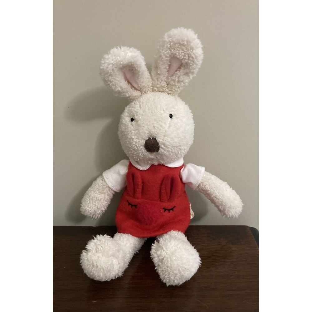 Le sucre White Bunny Rabbit Red Jumper Santan Plush 13 inch Stuffed Toy Japan
